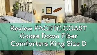 Review PACIFIC COAST Goose Down Fiber Comforters King Size Duvet Insert, All Season White Comforter,