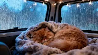 🌧️ Rain Sounds for Sleeping | Cozy Rain on Van Window for Deep Sleep & Relaxation