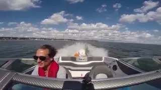 Rider Boats Riverboats.com Wow Rider motor boat with Evinrude etc 50