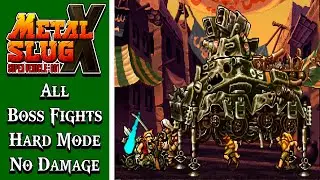 Metal Slug X (Arcade) | All Boss Fights (Hard Mode, Level 8, No Damage)