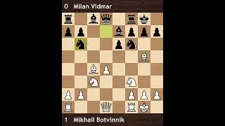 Mikhail Botvinnik vs Milan Vidmar | Nottingham 1936 | Round 13