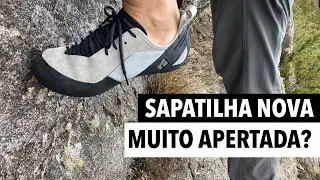 Lacear sapatilha de escalada com água quente funciona?