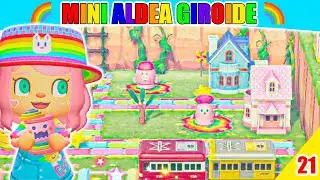 CONSTRUYENDO MINI CIUDAD GIROIDE🌈 RETO ARCOIRIS - ANIMAL CROSSING NEW HORIZONS - #21