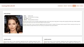 page header html css
