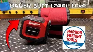 BAUER 30FT Self-Leveling Cross-Line Laser Level