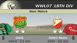 FIFA 07 | WWL 07 18th Division Week 16 Match 10 - GAIS vs RAEC Mons [AI vs AI]
