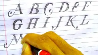 Fancy Calligraphy Lettering A-Z | English Type Lettering | R.U.A sign writing