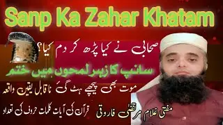 Sanp ka Zahar Fori Khatam | Snake venom is gone. || Latest Bayan by Mufti Ghulam Murtaza Farooqi