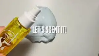 Using things from my bathroom to decorate a slime 