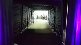 Walking in to the Sprint Center from K-State's tunnel