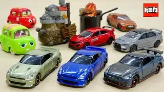 今月のトミカはGT-R祭り!? トミカ 2023年11月の新車 No.23 日産GT-R, No.60 日産 GT-R NISMO, ジブリトミカ【ハウルの動く城】, ガチャピン・ムックも登場