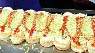 Super Fast Selling Bun Kabab in karachi. People's are Crazy to Eat, Karachi street foods.