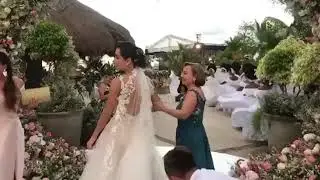 Carmen Villalobos su llegada a la boda