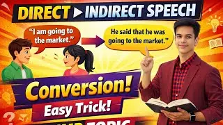 Direct Indirect Speech One Shot Revision😎Narration English Grammar Complete Chapter📌1min short trick