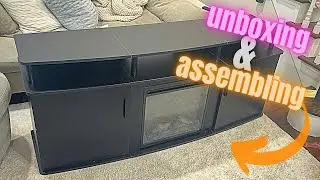 Unboxing & Assembling the Ameriwood Home Carson Electric Fireplace TV Console