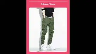 Utilitarian-Sporty Men Cargo Pants - Mid-Rise Multiple Pockets