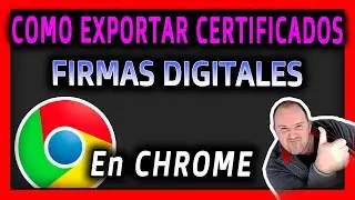 Como EXPORTAR un CERTIFICADO DIGITAL o FIRMA ELECTRÓNICA ⭐ Desde Google Chrome 2024