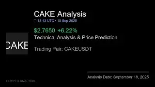 CAKE (CAKEUSDT) Technical Analysis - Price Prediction & Buy or Sell September 18, 2025