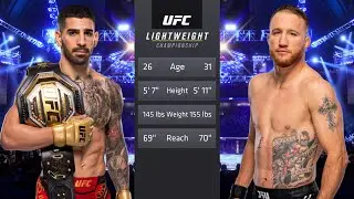 Ilia Topuria vs Justin Gaethje Full Fight - UFC 4 Fight Of The Night