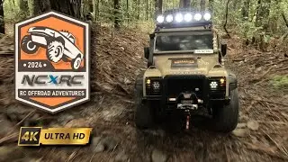 1\10 Scale RC | Traxxas TRX4 Defender D110 | Rainy Forest Trail Crawl.