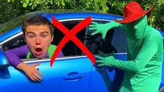 Green Man taped Door Car with Scotch Tape Challenge VS Mr. Joe on Opel Insignia OPC 13+
