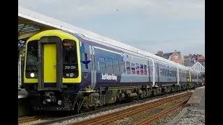 SWR 159014 In New SWR Livery  + 158888 Departs Weymouth For London Waterloo & Legend Driver