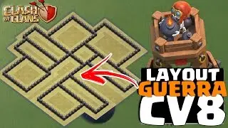LAYOUT DE GUERRA P/ CV8 COM TORRE DE BOMBA | TH8 WAR BASE WITH BOMB TOWER! CLASH OF CLANS