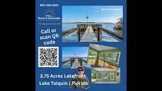 Lakefront Home For Sale Near Tallahassee FL | 3.7 Acres | No HOA | Lake Talquin Real Estate 2025