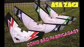 Asa Zagi - Aeromodelo - Como é projetada - CNC Fio quente corte isopor  - Cnc Hotwire wing combat