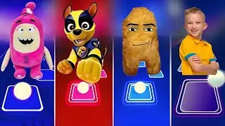 Oddbods VS Chase VS Gegagedigedagedago VS Blippi paw patrol coffin dance tiles hop Edm rush