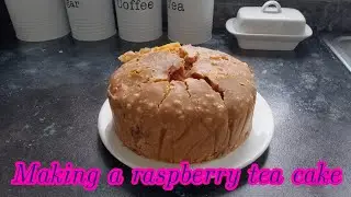Making a raspberry tea cake using the dried mixed fruit recipe.