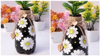 Bottle art with water colour ll handmade art ideas ll Home decor ideas 