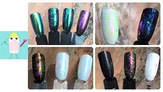Glitterarty Nailcotics - Chameleon Chrome & Flake Nails @thenailengineer