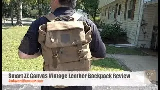 Smart ZZ Canvas Vintage Leather Backpack Review