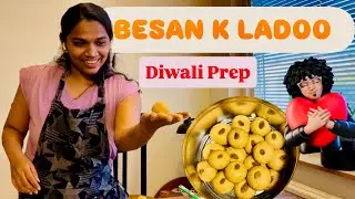 Maine banaye Besan Ke Ladoo | Diwali Snacks Diaries|Diwali in Europe|Sweden mein Diwali preparations