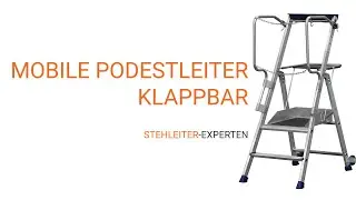 Mobile Podestleiter klappbar ohne Ausleger - Zwei Sicherheitsketten
