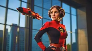 Princess Leia Reimagined as Elastigirl (AI Lookbook Cosplay)