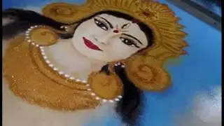 Rangoli Navratri Special Durga Rangoli