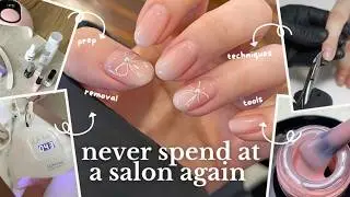 ULTIMATE gel nail tutorial in 10 minutes ✨salon quality at home for beginners