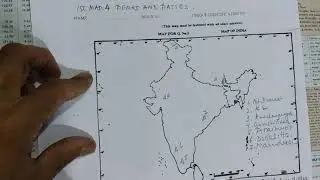 ISC Geography Map of India - Peaks and Passes