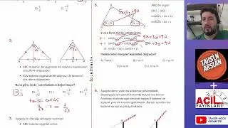 ACİL DİK ÜÇGENDE TRİGONOMETRİK ORANLAR TEST 2