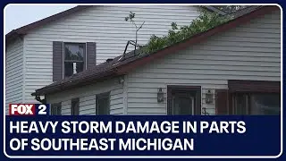 Heavy storm damage in parts of Southeast Michigan