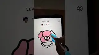 Draw Cute Pig 🐷 | ASMR iPad Coloring #shorts