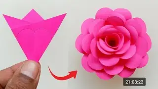 DIY paper Rose Making/ Beautiful Flower Making With Paper Easy/ How to Make Paper Rose Very Easy