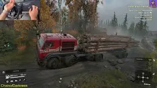Long logs transportation | SnowRunner | Logitech g923