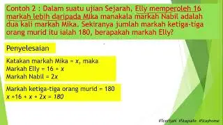 MATHF1:BAB6,6.1:PENYELESAIAN MASALAH MELIBATKAN PERSAMAAN LINEAR