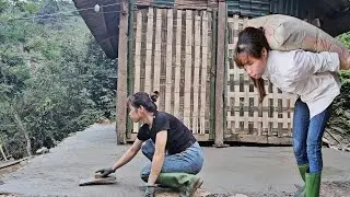 Build the house foundation with cement and cutting