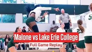 Malone vs Lake Erie College Women's Volleyball Full Game Reply | GMAC Volleyball