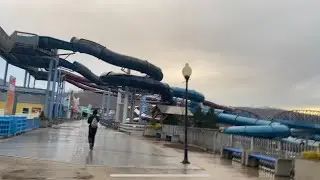 Sneaking into closed water park