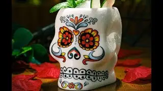 Flower Skull Bar Tiki Cup Personality Hawaii Cocktail Drink Mug Hawaii Party Wine Glass Ceramic Cup